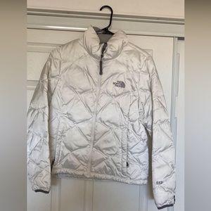 Ladies white puffer Northface